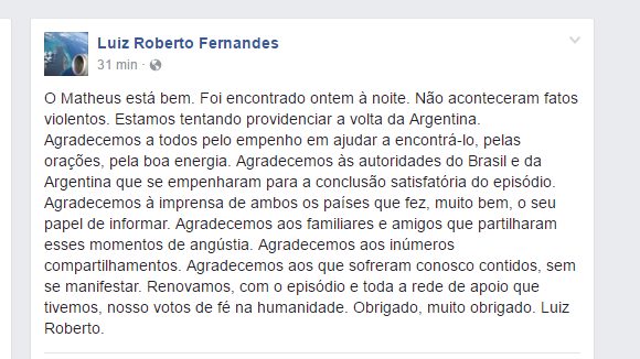 Reprodução/Facebook