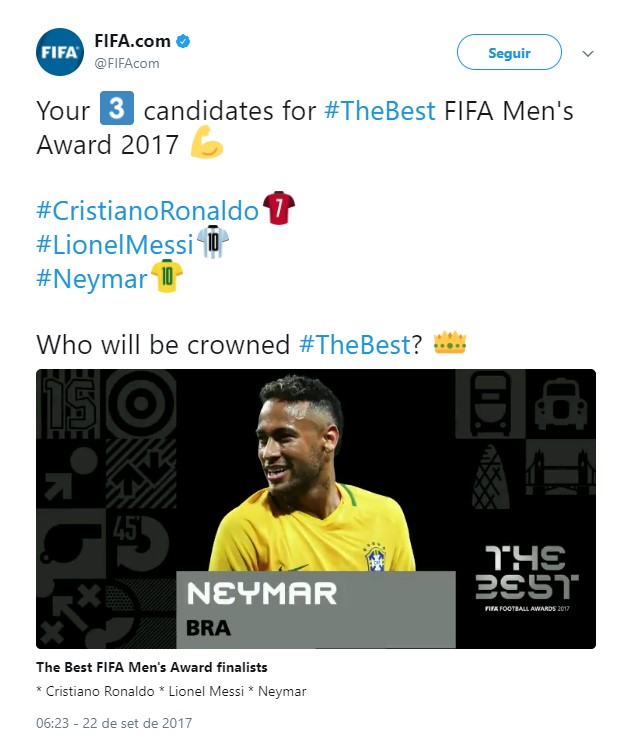 Fifa/Twitter/Reprodução