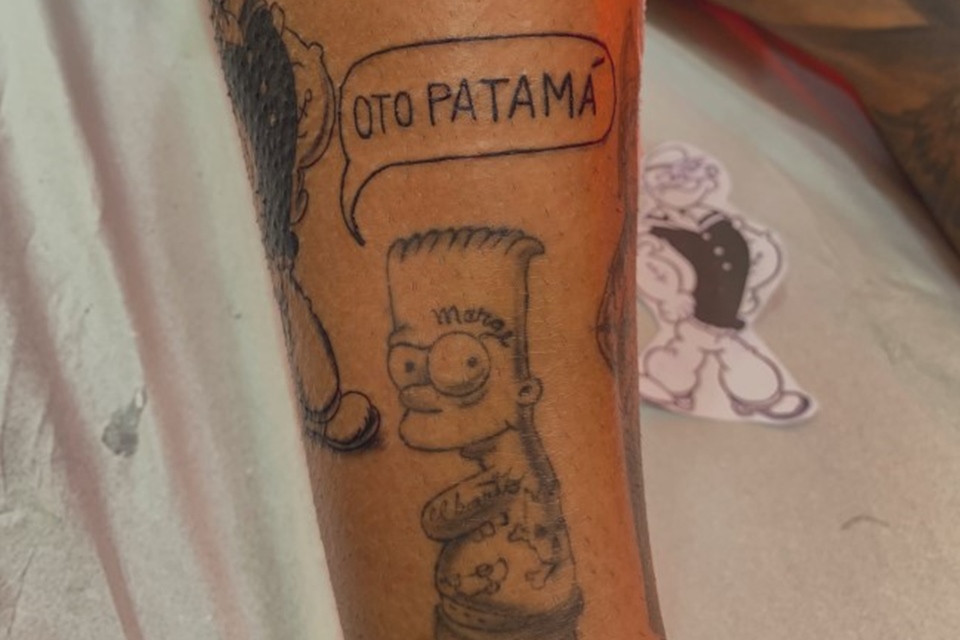 Oto patamá Gabigol mostra nova tatuagem no Instagram Metrópoles