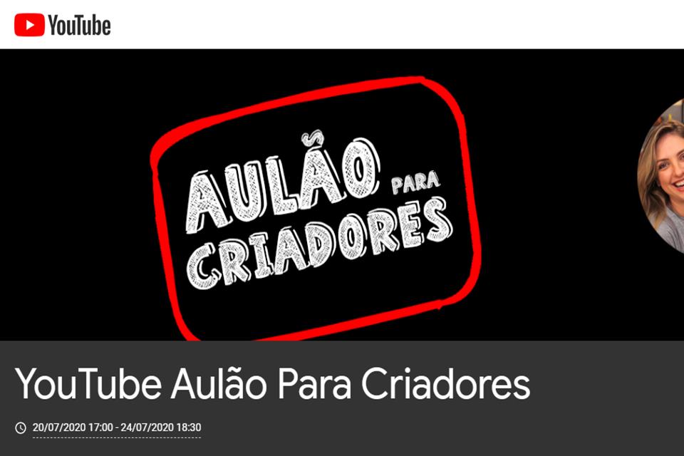 Youtube Lan A Aul O Para Criadores De Conte Do Nesta Segunda Feira