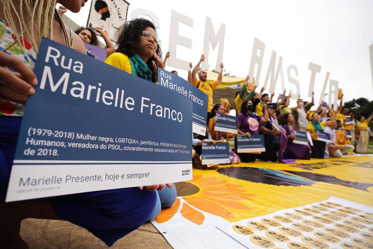 Ato em Brasília relembra 5 anos da morte brutal de Marielle Franco