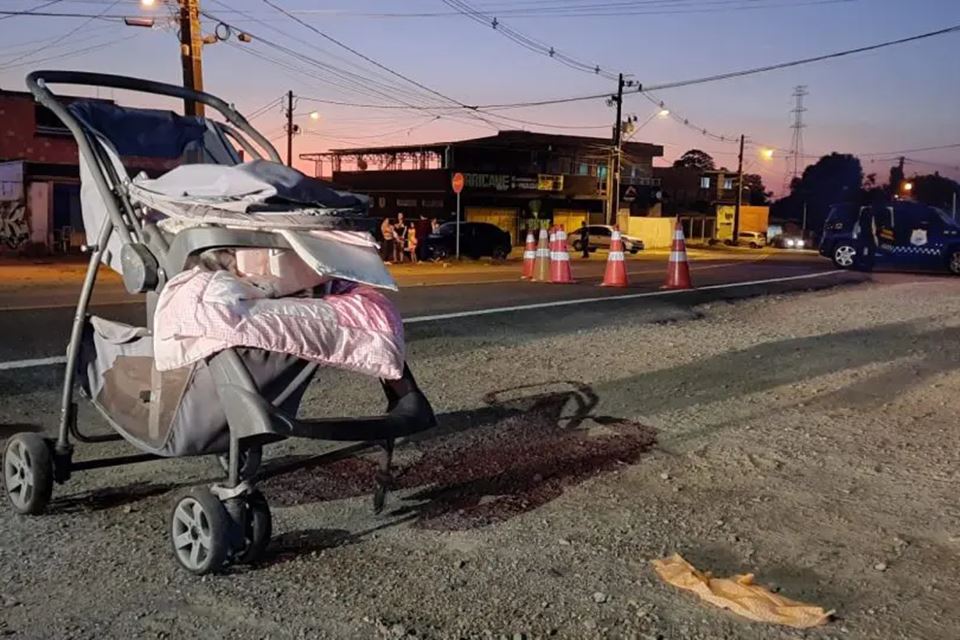 Bebê e mãe são atropelados por motociclista supostamente bêbado no PR