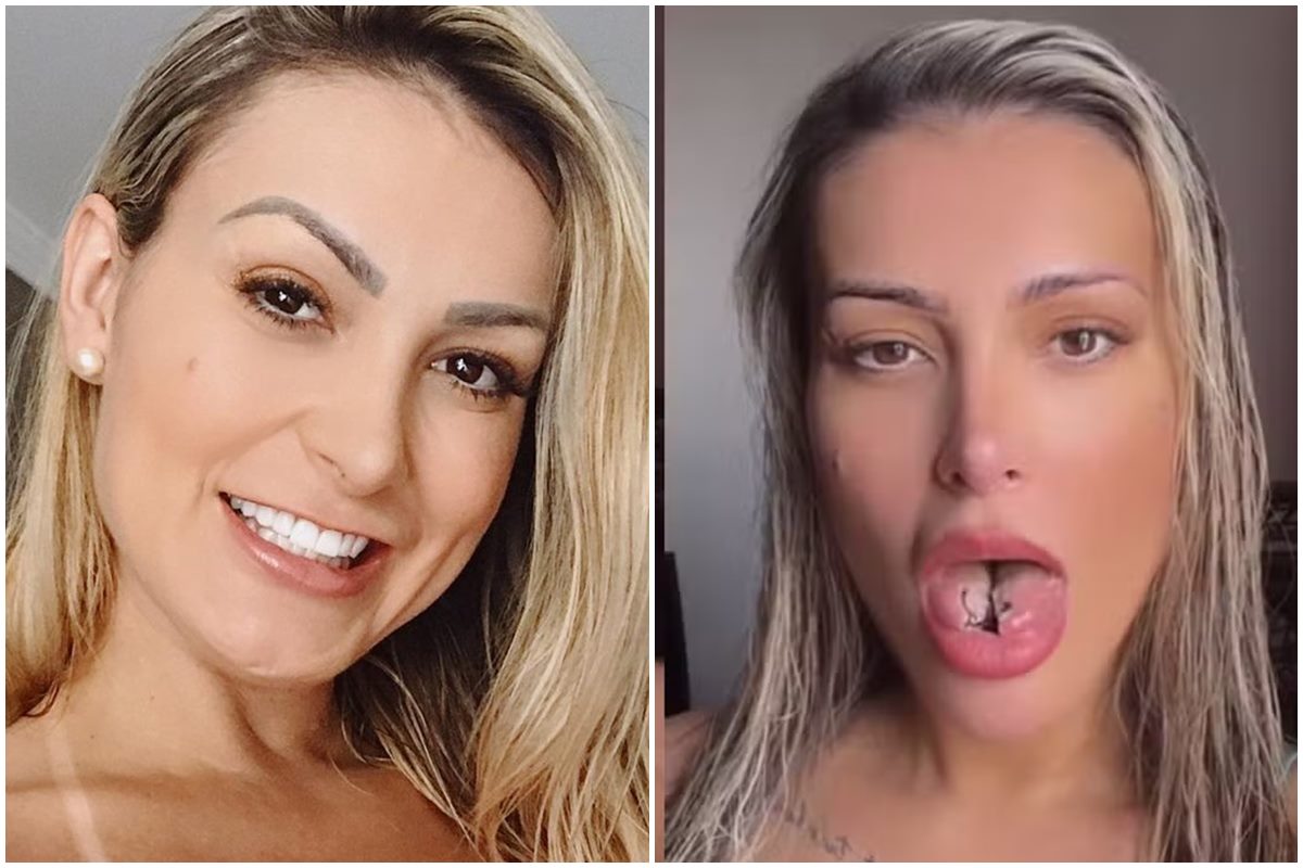 Andressa Urach veja quais são os riscos de fazer bifurcação da língua