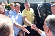 Bolsonaro e Tarcísio chegam à Agrishow, maior feira de agronegócio da América Latina, em Ribeirão Preto (SP)