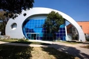 Fachada do Tanque de Provas Numérico da Escola Politécnica da USP, a Poli