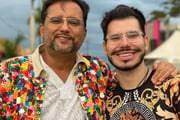 Geraldo Luís com o filho, João Sacramento