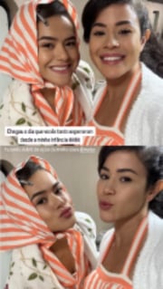 Maisa Silva com a sua dublê, Laís