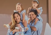 Virginia Fonseca e Zé Felipe posam com os três filhos
