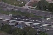 Reparo da cratera que se abriu em 10 de abril