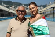 Virginia ao lado de Jayder Soares, presidente de honra da Grande Rio