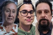 Maria Gorete, tia de Rafael Miguel, o ator e Paulo Cupertino