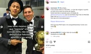 Pai de Neymar defende filho após críticas com postagem no Instagram