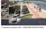 Imagens de câmeras de monitoramento mostram suspeitos caminhando