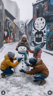 Neve em São Paulo - vídeo com IA mostra como ficaria o Beco do Batman