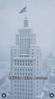Neve em São Paulo - vídeo com IA mostra como ficaria o Edifício Altino Arantes