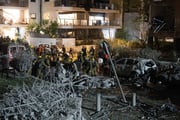 Área destruída em Tel Aviv