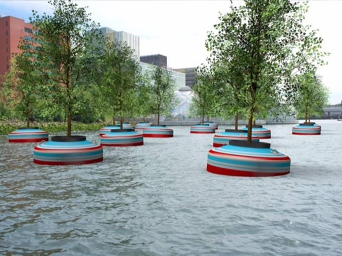 Holanda começa a implementar protótipos do projeto de floresta flutuante