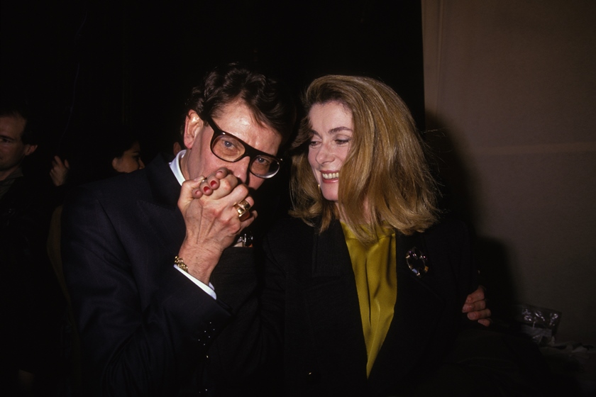 Yves Saint-Laurent e Catherine Deneuve