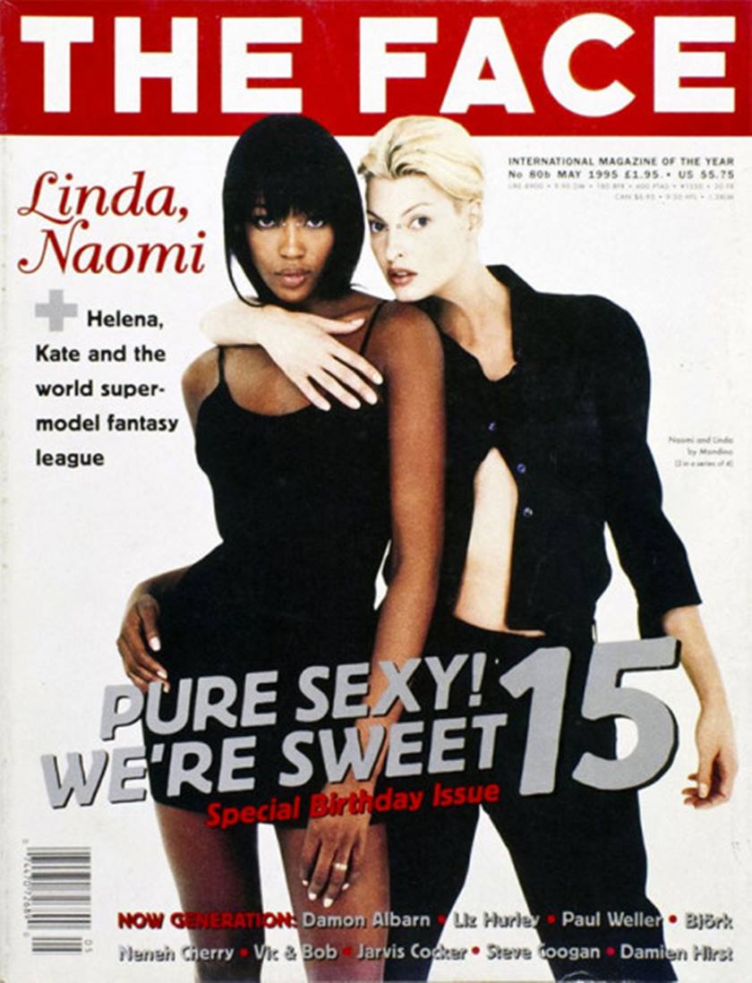 Naomi Campbell e Linda Evangelista em 1995