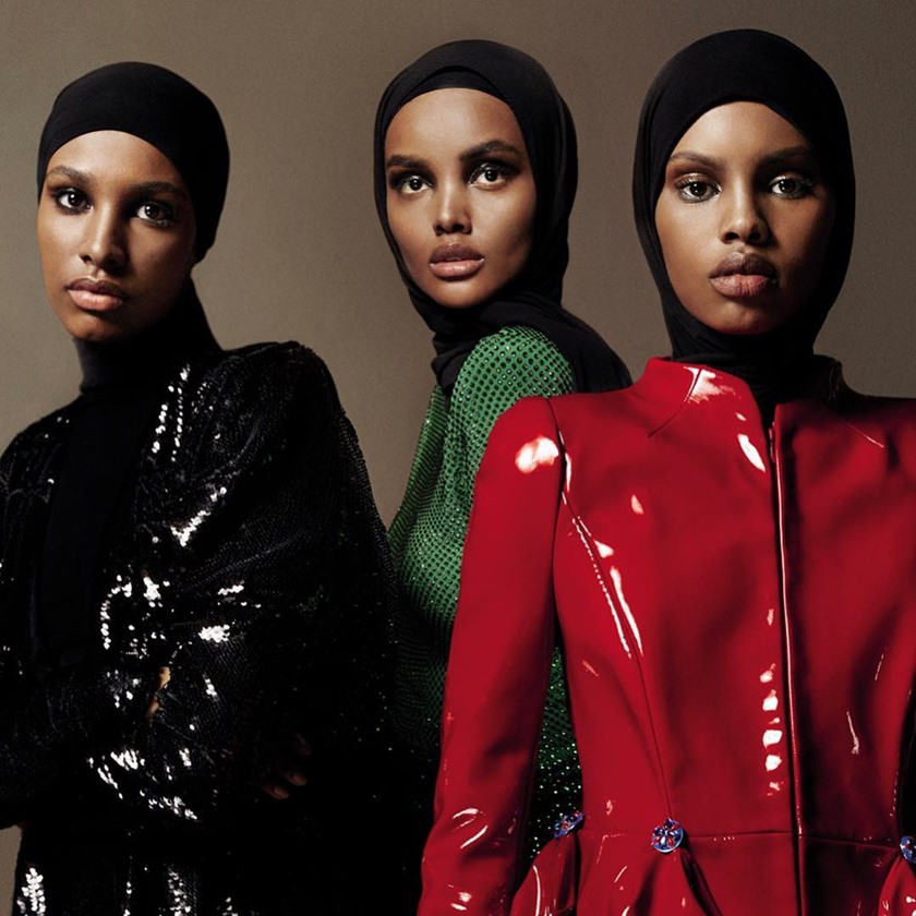 Halima Aden, Ikram Abdi Omar e Amina Adan, para Vogue Arabia