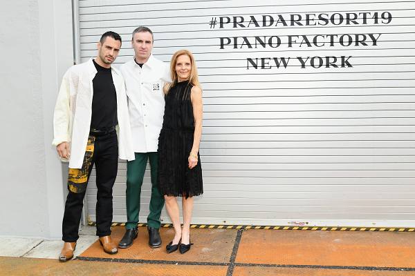 Jean Georges D'Orazio, Fashion Designer Raf Simons, and Sandy Brant