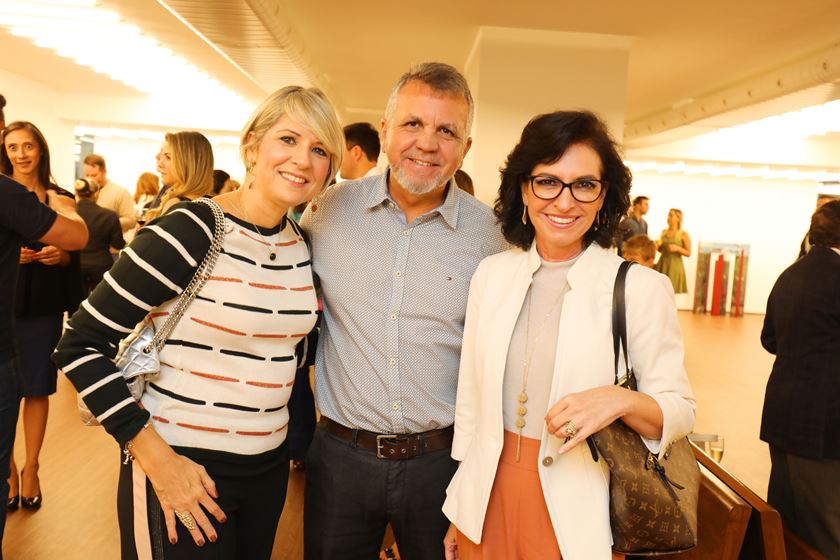 Sandra e Nelson Muller com Luciana Pepe