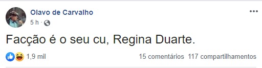 Olavo de Carvalho responde Regina Duarte