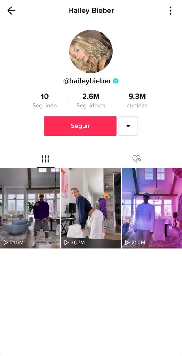 TikTok de Hailey Bieber