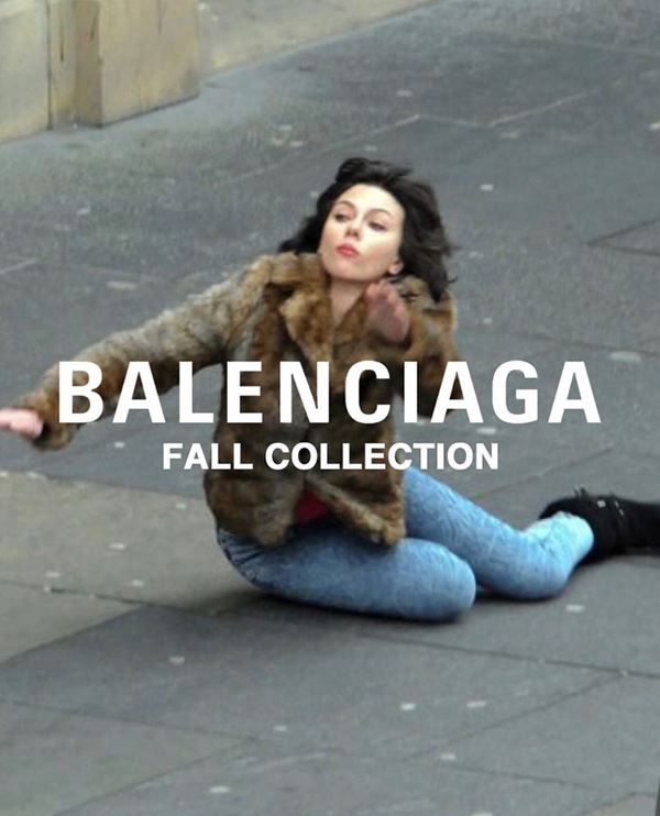 Campanha da Balenciaga em montagem de Freddie Smithson