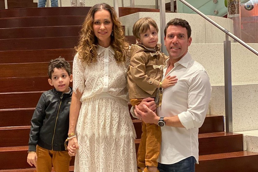 Matteo, Patrícia, Enrico e Leandro Vaz