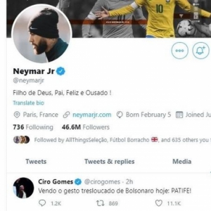 Neymar no Twitter