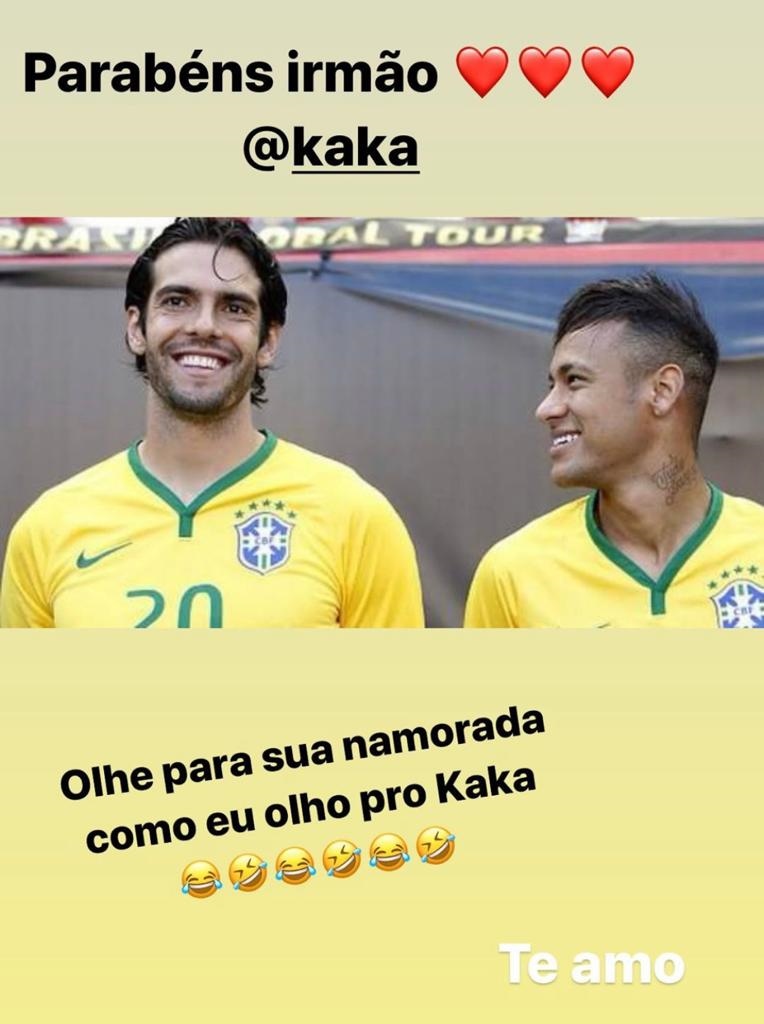 Neymar e Kaká pela Seleção Brasileira