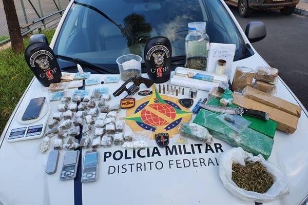 PMDF prende três suspeitos de tráfico com 6 kg de drogas