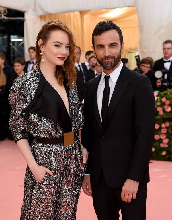 Emma Stone e Nicolas Ghesquière no Met Gala 2019