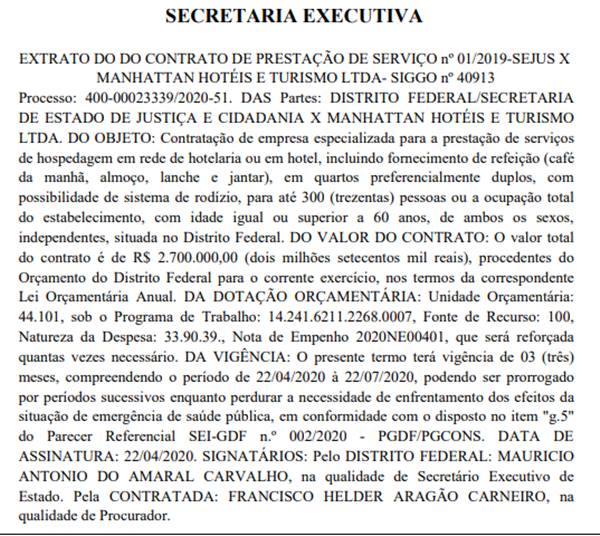 Contratação de hotel para idosos durante a epidemia do coronavírus