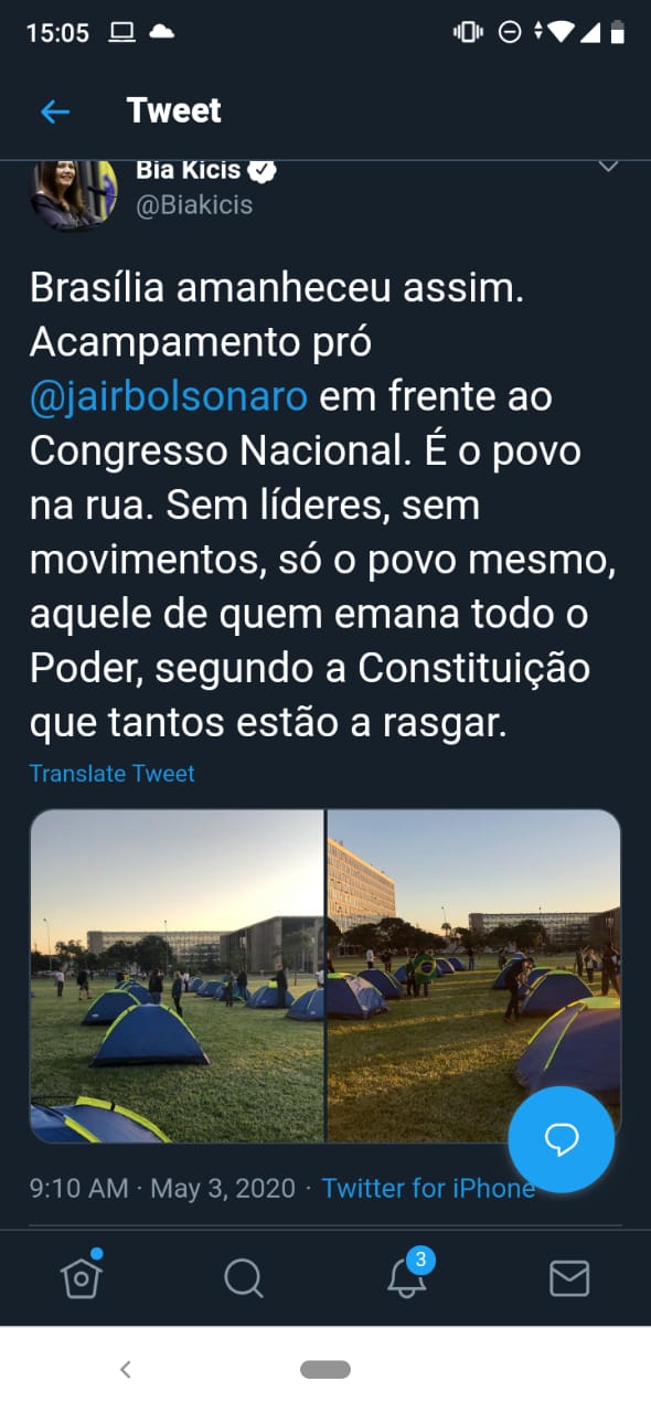 Acampamento dos 300 do Brasil na Esplanada