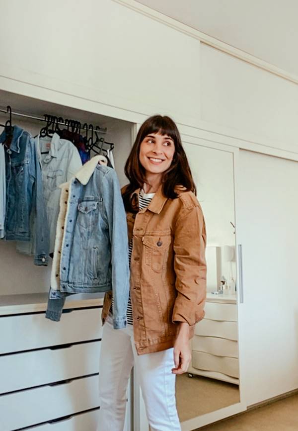 Camila Fremder em campanha da Levi's