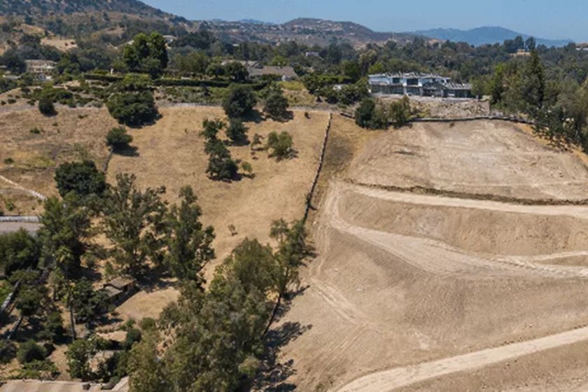 Imagem aérea do terreno de Kylie Jenner