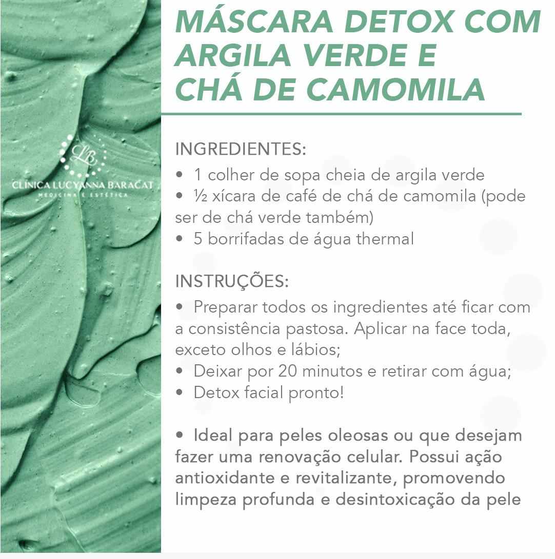 receita de máscara facial detox