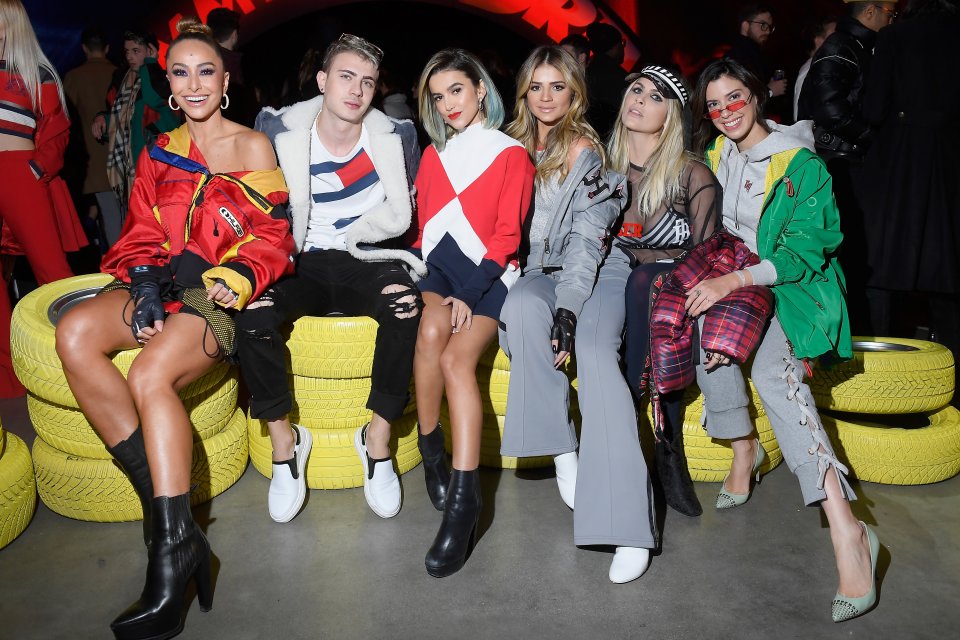 Influenciadores no desfile da Tommy