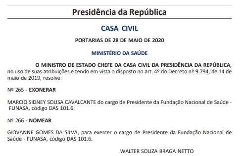 Governo nomeia comandante da PM de MG indicado pelo centrão para presidir a Funasa