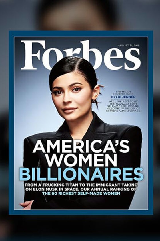 Kylie Jenner na capa da Forbes