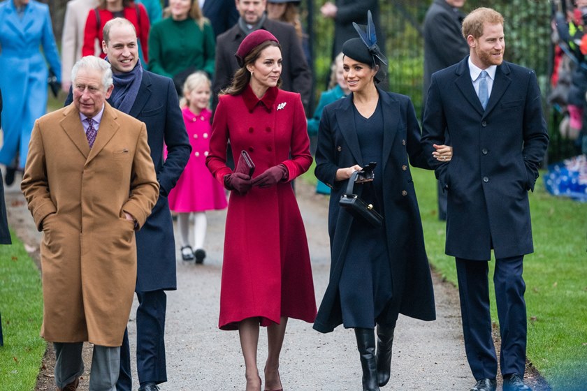 Charles, William, Kate Middleton, Meghan Markle e Harry