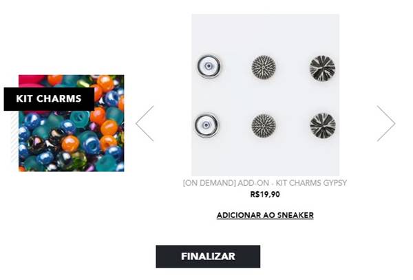 Personalização on-line de tênis