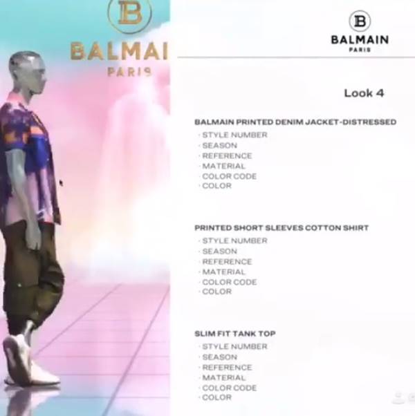 Manequins virtuais com peças da nova coleção cruise da Balmain