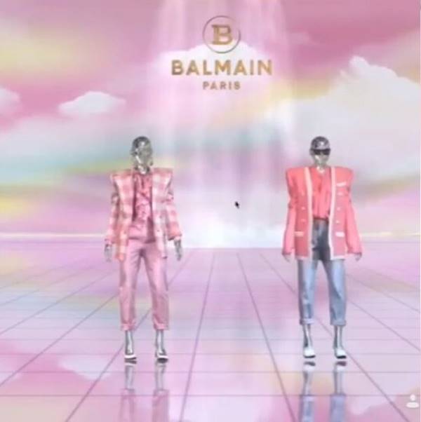 Manequins virtuais com peças da nova coleção cruise da Balmain