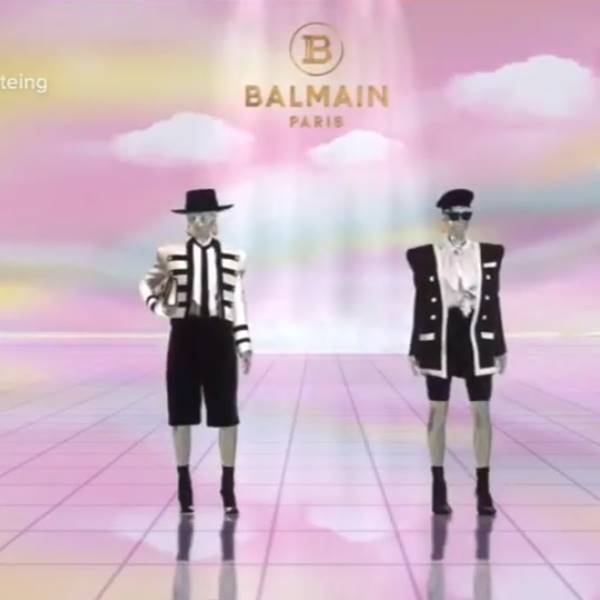 Manequins virtuais com peças da nova coleção cruise da Balmain