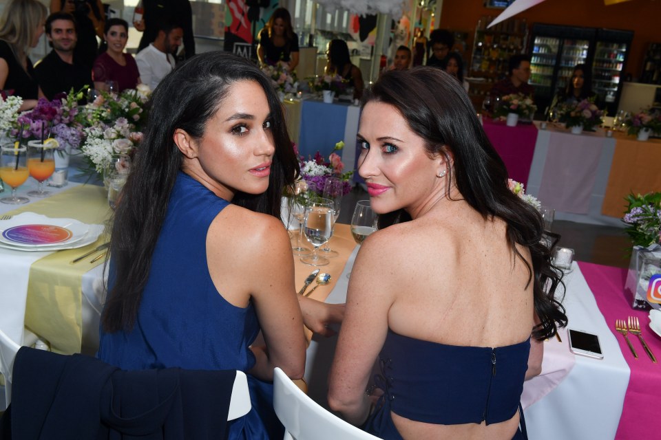 Jessica Mulroney e Meghan Markle em evento em Toronto, Canadá