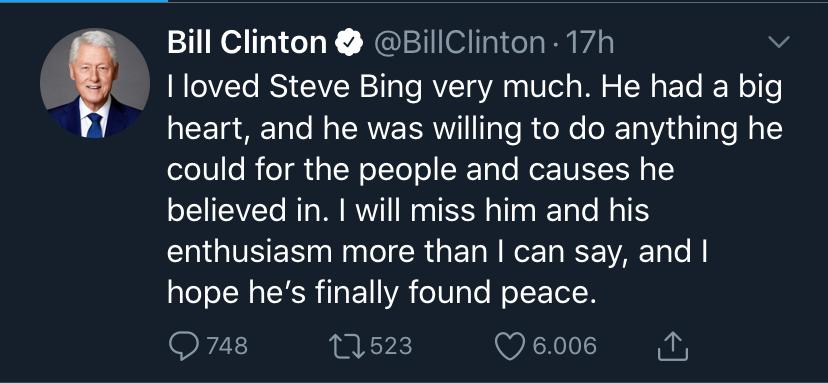 tweet de Bill Clinton