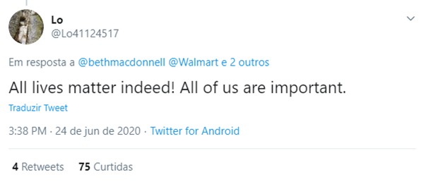 Internauta critica camisetas vendidas pela Walmart no Twitter